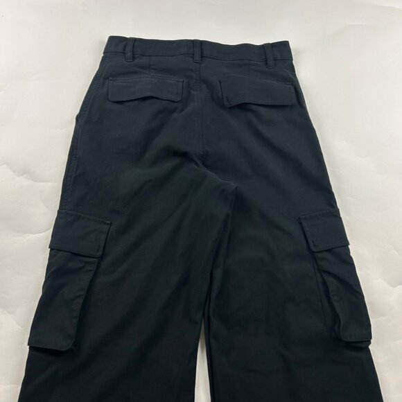 TNA Black Canvas High Rise Wide Leg Cargo Pant 8 - Picture 8 of 8